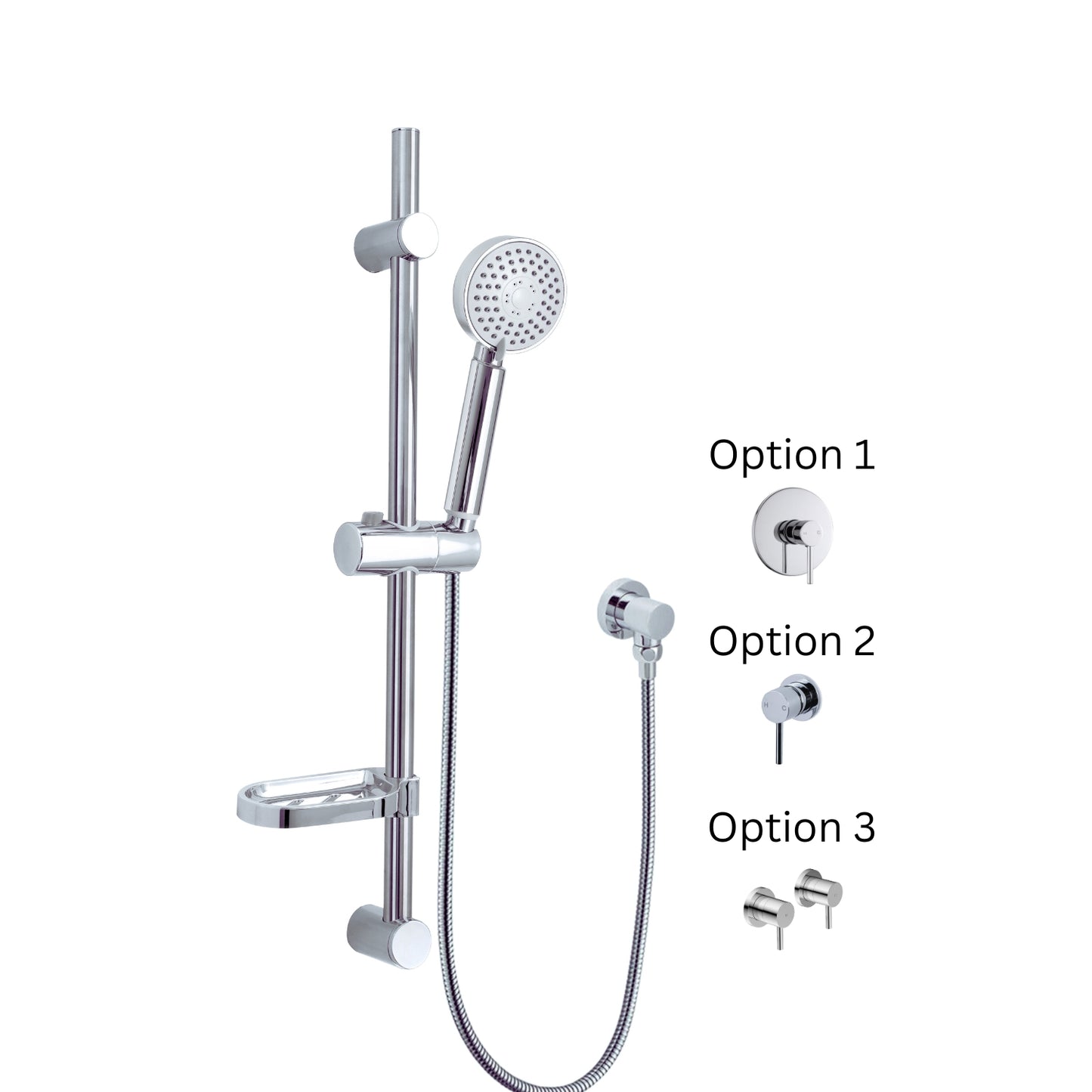 Luana Interiors - Half Rail Sliding Shower