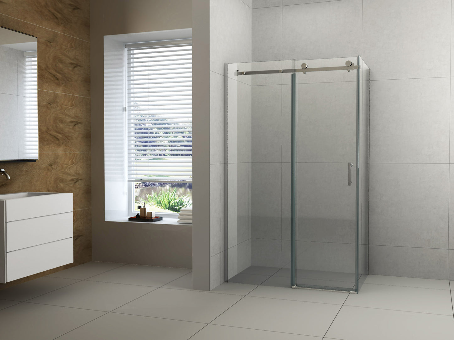 Frameless Sliding Corner Shower Screen