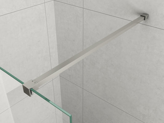 Walk In Shower Panel - Clear Glass with Clamp