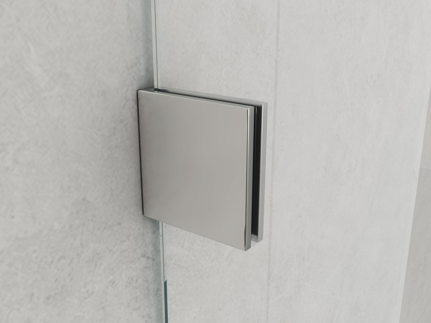 Walk In Shower Panel - Clear Glass with Clamp