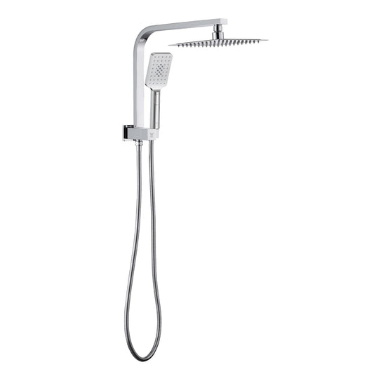 Luana Interiors - Square Multi Function Twin Half Rail Shower in 3 Selectable Colors (Top inlet)