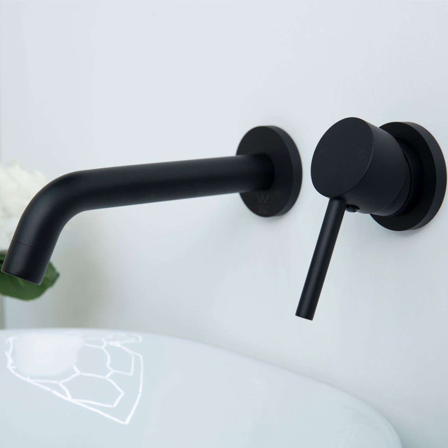 Luana Interiors - Wall Mount Basin Mixer Tap in 3 Selectable Colors