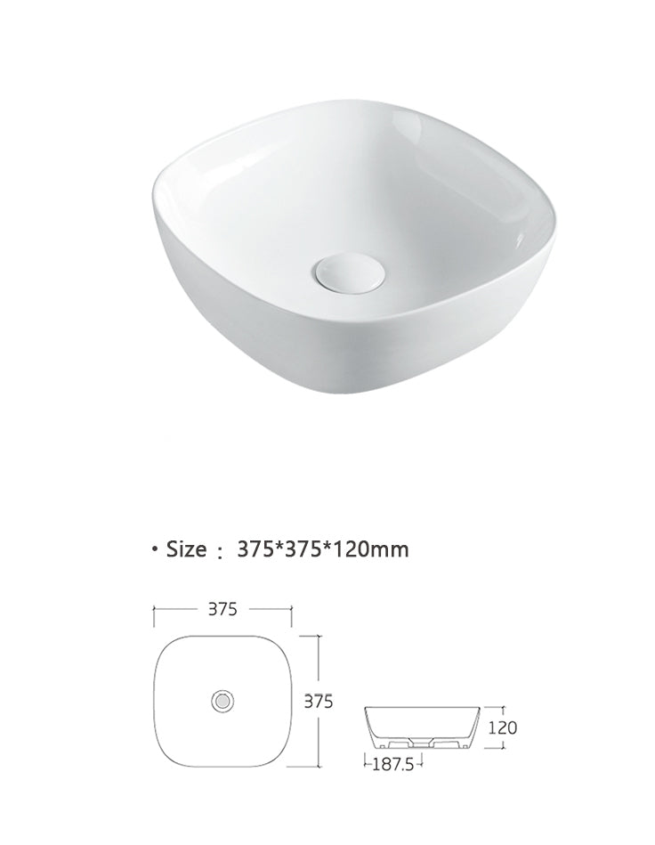 Counter Top Basin (375mm*375mm*120mm)