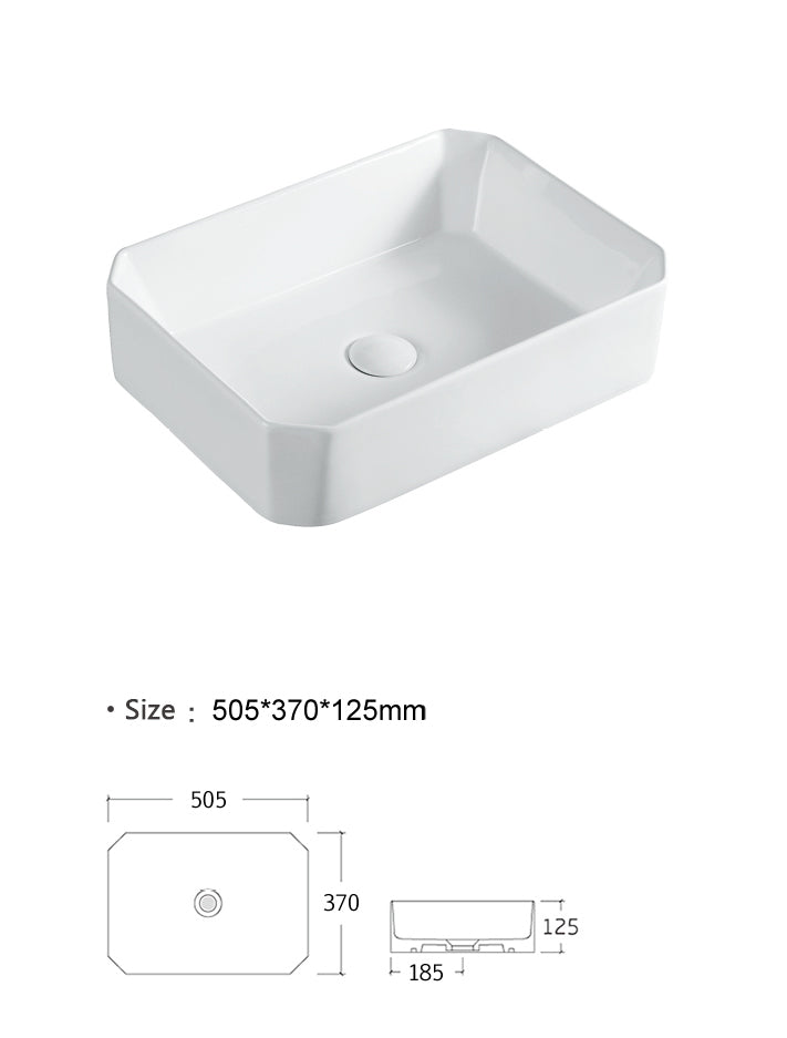 Luana Interiors - Counter Top Basin (505mm*370mm*125mm)