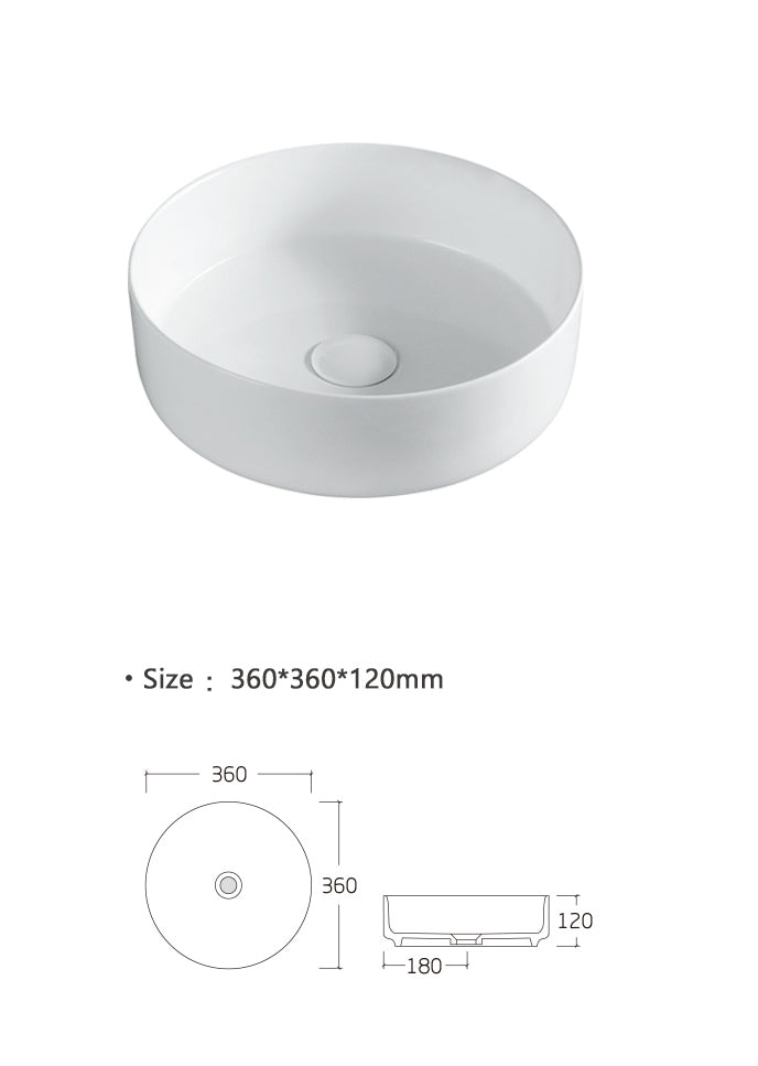 Counter Top Basin ( 360mm*360mm*120mm)