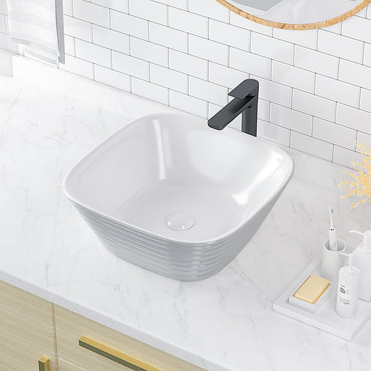 Luana Interiors - Counter Top Basin Light Grey with Texture(405mm*405mm*155mm)