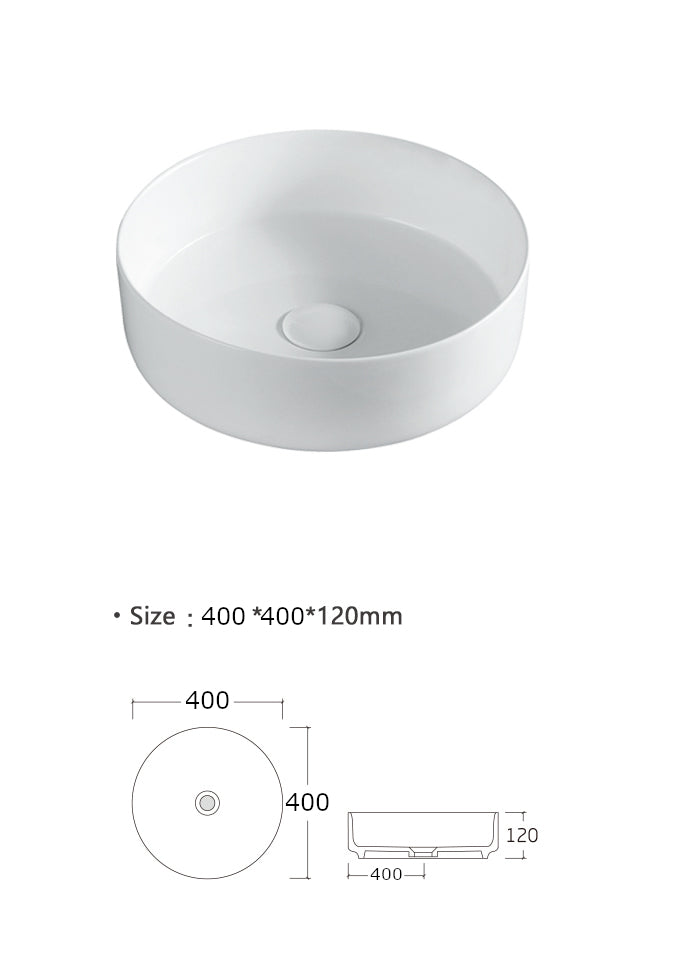 Luana Interiors - Counter Top Basin (400mm*400mm*120mm)