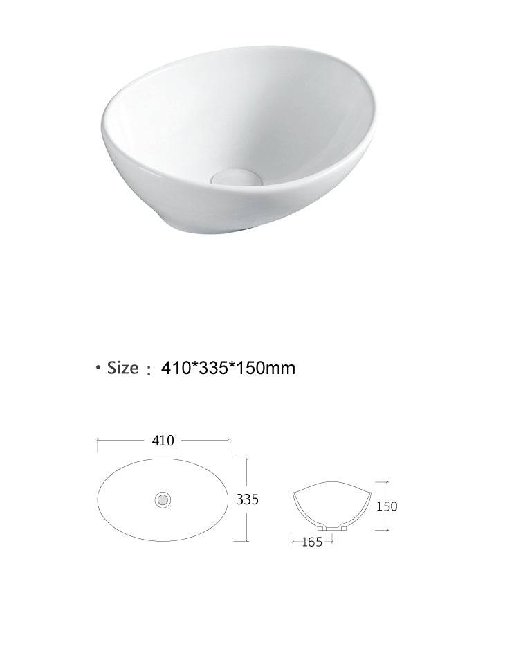 Luana Interiors - Counter Top Basin (410mm*335mm*150mm)