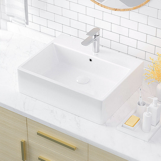 Luana Interiors - Counter Top Basin with One Tap Hole (535mm*420mm*155mm)