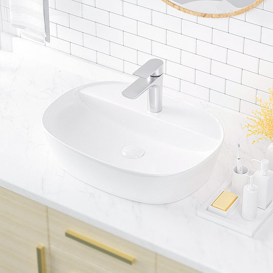 Luana Interiors - Counter Top Basin with One Tap Hole (500mm*380mm*120mm)